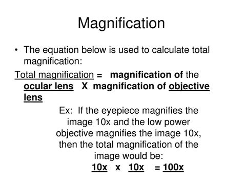 total magnification formula|2.4: Total Magnification .